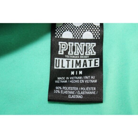 Women PINK Victoria's Secret Ultimate Thumbholes 1/4 Zip Pullover Medium Green - Picture 5 of 10